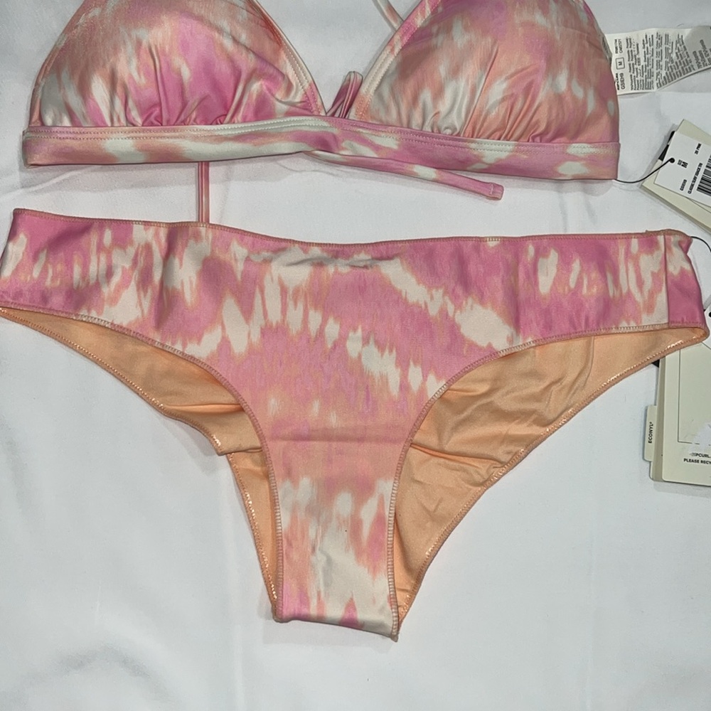 RIPCURL CLASSIC SURF ECO CROSSBACK TRI BIKINI TOP & CHEEKY BIKINI BOTTOM, M - Picture 5 of 9